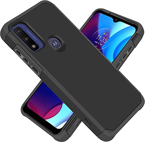Gb Slim Rugged Dual Layer Hybrid Shockproof Case + [Tempered Glass] Cover Compatible With Motorola Moto G Pure/G Power (2022) - American Soldier 2 #TOP3