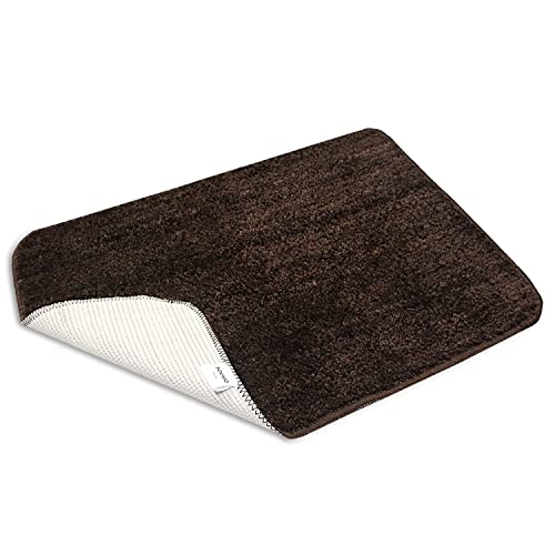 Image of SKIVE India Kitchen Mat and Runner with Anti Skid Backing,Colour Coffee Set of 2 (40x120(40 x 60) CM