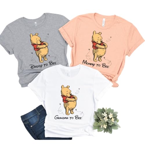 Mommy to Bee Shirt, Daddy to Bee Shirt, Pregnancy Reveal Shirt,Pooh Mommy shirt, Family Matching Shirt, Funny Mom Tee, New Mom Gift