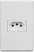 Conjunto 4x2 1 Toma 2p+t 20a 250v Horizontal Stella Steck Branco