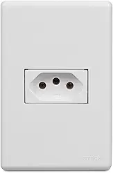 Conjunto 4x2 1 Toma 2p+t 20a 250v Horizontal Stella Steck Branco