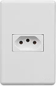 Conjunto 4x2 1 Toma 2p+t 20a 250v Horizontal Stella Steck Branco