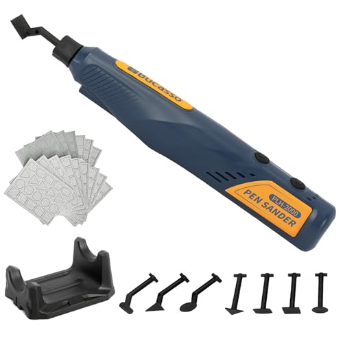 Bucasso Levigatrice a penna senza fili, 5 velocità e ricarica USB con luce LED, utensile elettrico multiuso, mini levigatrice elettrica per levigatura, lucidatura, finitura, artigianato fai da te