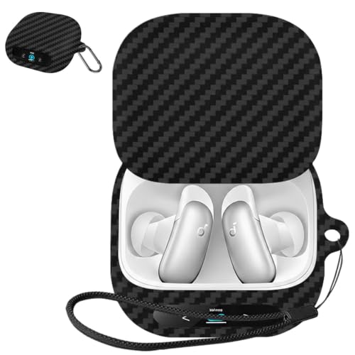 For Anker Soundcore Liberty 5 Pro �P�[�X�yLAZIRO �V�J���z�Y�f�@�ۃe�N�X�`�� �_�炩�ȃV���J�Q���̃X�|�[�c�N�[���ȃf�U�C�� �����[�d�\ �Ռ��z�� �h�� �h�o �y�� �����h�~�p�̃t�b�N�𓋍ڂ��� �X�����\�t�g �P�[�X