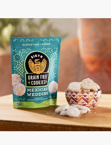 SIETE Grain Free Mexican Cookies 3 Flavor Variety - (1) Chocolate, (1) Shortbread, (1) Wedding (4.5 Ounces) + XALEZ TM Gift Box