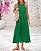 BTFBM Halter Summer Dresses for Women 2026 Casual Spring Hollow Out Sleeveless Boho Sundresses Beach Vacation Maxi Dress(Green, Medium)