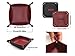 4 Pack Valet Tray PU Leather Jewelry Tray for Women and Man Portable Catchall Travel Storage Dish Plate Key Tray For Entryway Desk Organizer for Phone, Keys, Glasses, Wallet, Earphone, Watch, Coin