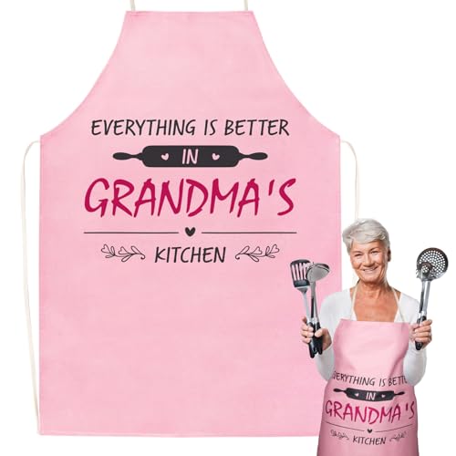Grandma'S Kitchen Apron: Stylish, Durable, and Perfect Gift Ideas 9 DDLP Grandma Apron Gift Mothers Day Gifts for Grandma Baking Gift Birthday Christmas Thanksgiving Gift for Grandmother