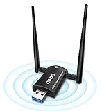 Wireless USB WiFi Adapter, QGOO WiFi Adapter USB 3.0 AC1200 High Gain Dual 5dBi Antennas 802.11ac/a/b/g/n Dual Band 2.42GHz/300Mbps 5.8GHz/867Mbps for PC Windows 10/8/7/Vista/XP, Mac OS 10.9-10.15