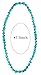 Q&D&S Turquoise Necklace Round Stone Beads Chunky Fashion Jewelry for Women cross Necklace Endless Multi Layer Meditation necklace (Style 2)