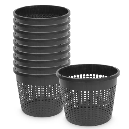 blizz-z Panier à Plantes Rond Ø 13 cm x 10 cm (Lot de 10) | Panier pour Bassin, Panier pour Plantes Aquatiques, Plantation de Bassin, Serre, Plastique résistant aux intempéries, Longue durée de Vie