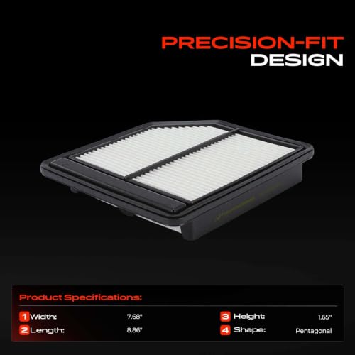 Image of A-Premium Engine Air Filter Compatible with Honda Model
