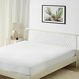Amazon Basics Waterproof Mattress Protector, Bed Bug and Dust Mite Barrier, King, White