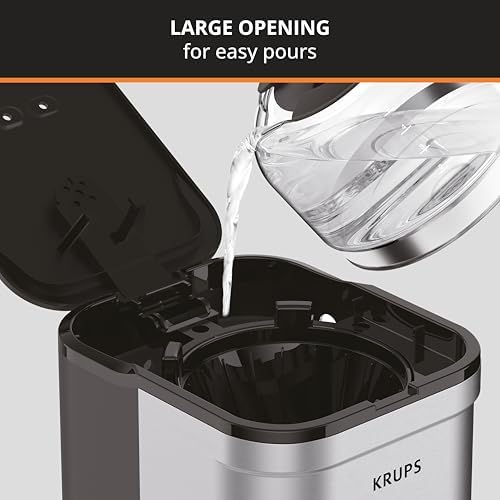 KRUPS Simply Brew Compact 5 Cup Coffee Maker: Stainless Steel Design, Pause & Brew, Keep Warm, Reusable Filter, Drip-Free Carafe - 3