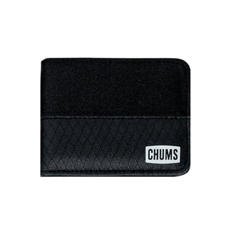 Chums Rover Bifold Wallet - Mens Wallet Slim & Front Pocket RFID Blocking Wallet with Canvas Ripstop Fabric - Black
