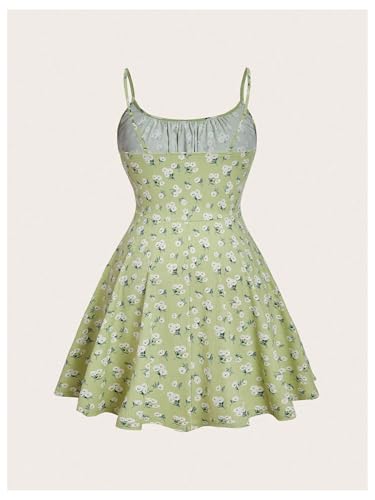 Image of Verdusa Women's Plus Size Floral Summer Dresses Boho Short Sundress Holiday Cami Flowy Dress