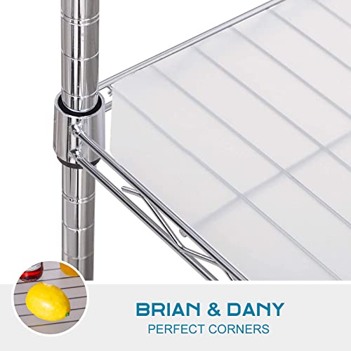 BRIAN & DANY Wire Shelf Liner 14" X 30", Heavy Duty Shelf Liners for Wire Shelving, Waterproof Protector Mats, Set of 4, Transparent