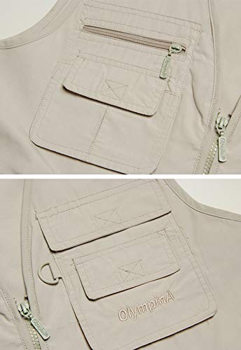 PEHMEA Colete masculino de malha para trabalho ao ar livre, safári, pesca, viagem, foto; colete com