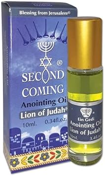 Ein Gedi - Israel Original Second Coming Anointing Oil - 0.34 Fl.Oz 10ml Lion of Judah