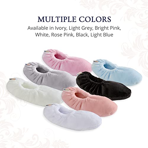 Triodream Velvet Plush Memory Foam Warm Slipper Socks For Women | Non-Slip One Size Fuzzy Socks For Women With Grippers | Ultra Plush And Cozy Warmth Collection (White) #TOP6