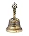 Mudra Crafts Tibetan Bell - Meditation Bell Dorje Set - Cleansing Bell Handmade in Nepal Large Brass