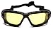 Pyramex I-Force Sporty Dual Pane Anti-Fog Goggle, Black Frame/Amber Anti-Fog Lens