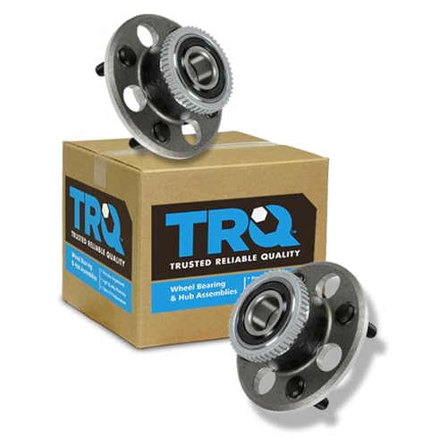 Image of TRQ Rear Left and Right Wheel Bearing and Hub Assembly Set 2 Piece Compatible with 1996-2000 Honda Civic 4 Wheel ABS