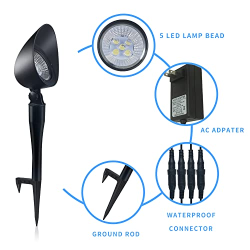 Rayslit Led Landscape Spotlight - Auto Dusk To Dawn Outdoor Light Ac/Dc 5V 20W Garden Lights Pathway Spot Lights 1200 Lumens For Yard Lawn Garden Outdoor Lights 6000K Ip65 Waterproof #TOP1