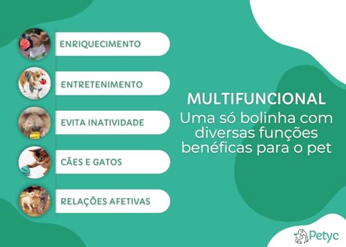 Kit Comedouro Labirinto 3 Níveis + Bolinha Porta-Petisco PETYC Para Cães e Gatos Alimentação Saudáve