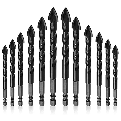 Toega Hex-Shank Drill Bits - Carbide Drill Bits with Case(12-Pack), Diamond Drill Bits, Metric Drill Bit Set for Steel Copper Aluminum Zinc Alloy Cast Iron Sheet Metal Wood Plastic Cover