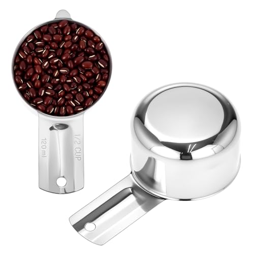 Vaso medidor 1/2 taza acero inoxidable 120 ml QWORK miniatura 3