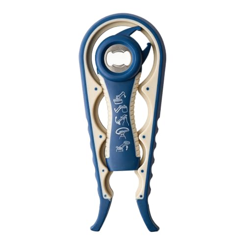 Bottle Opener for Arthritic Hand,Jar Opener for Old People, Children, Women, Those with Weak Hands,Multifunctional Kitchen Gadgets (A-Dark Blue)