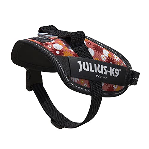 Julius-K9, IDC Powergeschirr, Größe: XS/Mini-Mini, Pink mit kleinen Blumen