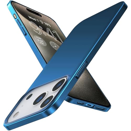 Coque iPhone 17 Pro Max ultra fine et mate bleu 6,9 pouces 2025