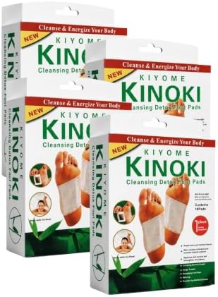 kiyome kinoki Cleansing Detox Foot Patches 40 Adhesive Pads Kit Natural Unwanted Toxins