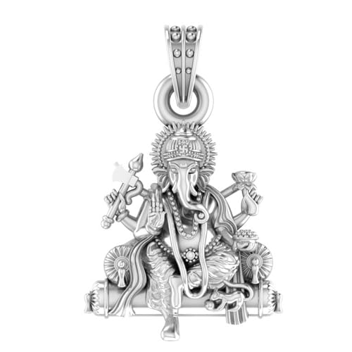 Pendentif Ganesh en argent sterling 925, le cadeau idéal de taille Small pour homme et femme