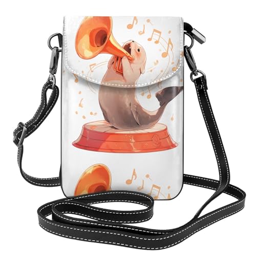 Sac à main pour téléphone portable en cuir pour femme à motif festival