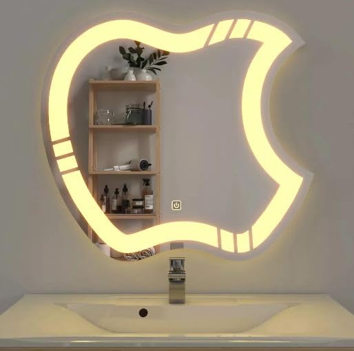 Miroir de salle de bain LED fini les ombres sur le visage au maquillage