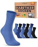 sockenkauf24 10 Paar Diabetikersocken für Herren & Damen ohne Gummibund & ohne Naht aus Baumwolle Diabetiker Socke ...