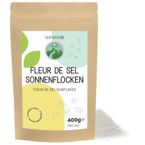 Alpi Nature Sonnenflocken Salz 400g, Fleur de Sel Salz Flocken