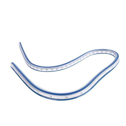 Eowpower 36 Inch (90Cm) Flexible Curve Ruler For Engineering Drawing, Design Graphics And Garment, Black And Blue #TOP3