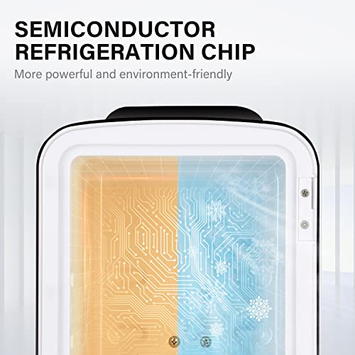 Simple Deluxe Portable Mini Fridge, 4L/6 Can Cooler and Warmer Compact Refrigerator for Skincare, Cosmetics, Beverage, F - Additional View