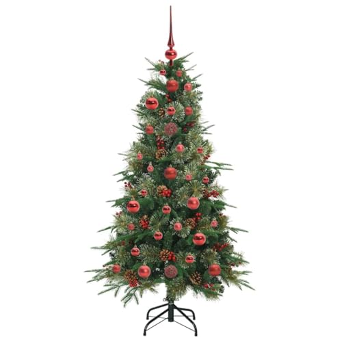 Árbol de Navidad con luces LED blancas cálidas y diseño moderno de pino artificial 4