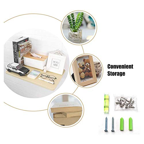 LSFYYDS Petite Table Pliante Murale à Abattant étagère Flottante en Bois Bureau D'ordinateur étagères De Bureau Suspendues àétagère Bricolage,40 * 26cm/16 * 10in – vue 4