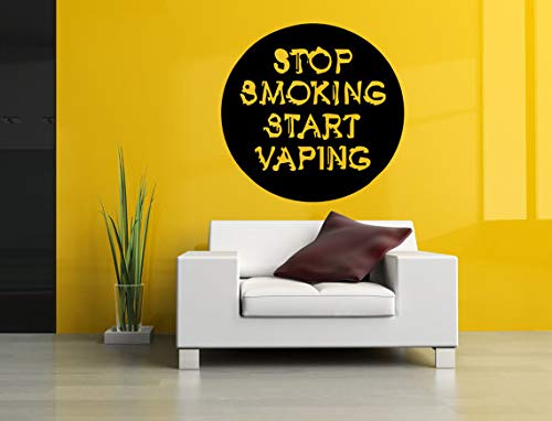 Removable Vinyl Sticker Mural Decal Wall Decor Poster Art Vaporizer Vape Cafe Smoke Shop E Cigarettes Liquid Stop Smoking Start Vaping.nb40 #TOP3
