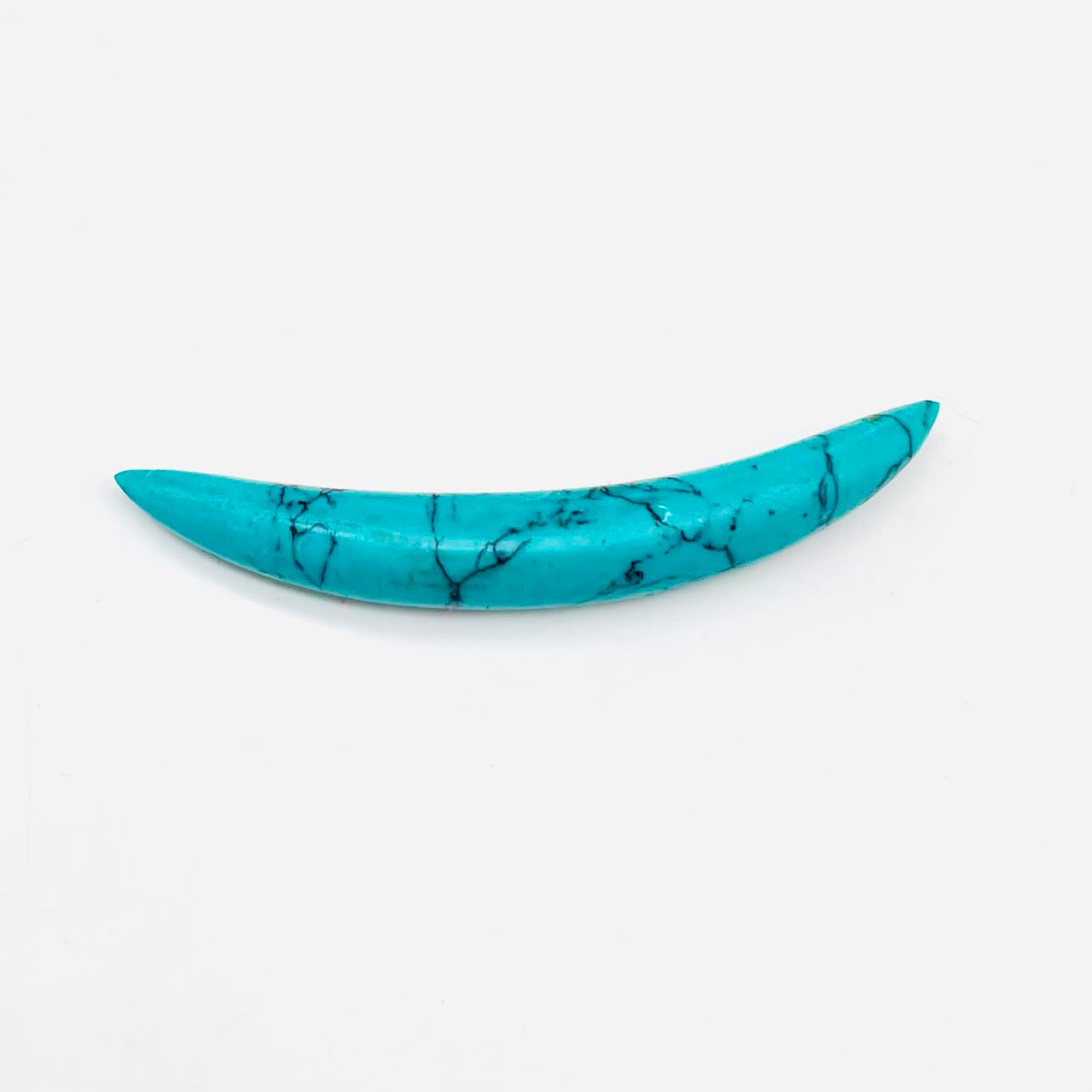 Blue Turquoise Tribal Septum Curved Spike Tusk | Handmade Stone Body Piercing Jewelry | Tribal Ethnic Septum Ring for Men & Women
