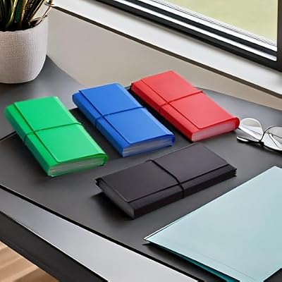 4 Pack XUCHUN 13 Pockets Receipt Organizer,Small Expanding File Foder for Receipts,Coupons