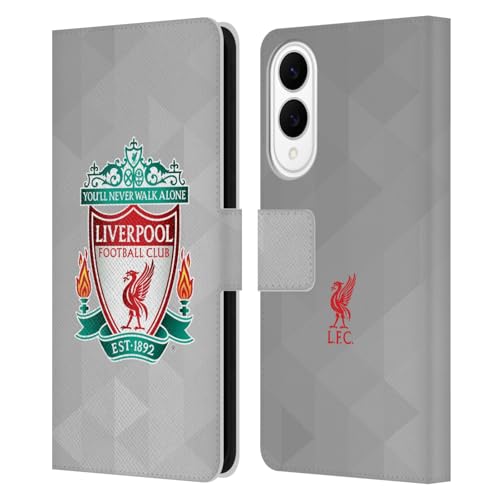 Étui portefeuille Liverpool FC Samsung Galaxy S25 Edge en cuir blanc géométrique