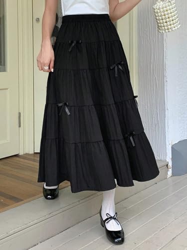 Beach Women's Women's Ruffle Hem Elegant A-Line Skirt2