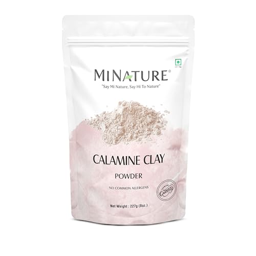 minature Calamine Clay Powder| 227g (8oz) | Pure & Natural | For DIY Face Mask, Scrub, Soaps & Bath Bombs | For All Skin Types | Gentle Cleansing, & Unisex Care